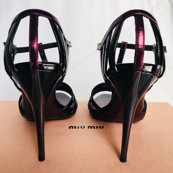 Miu Miu Calzature Donna Metallic Caged Sandals - Picture 4 of 8